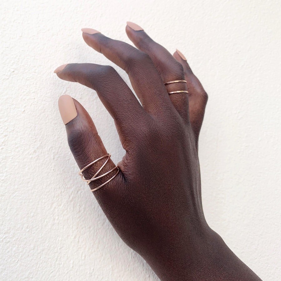 Rings + Stackers Grayling | Woven 4-Band Ring - 14K Rose Gold Fill