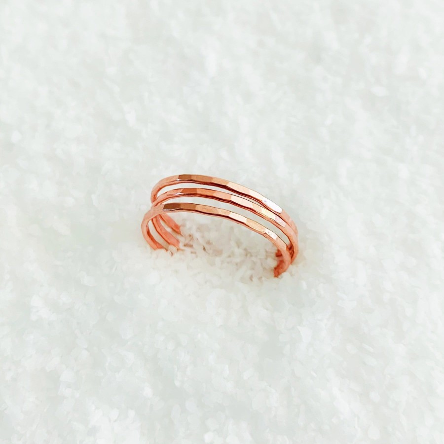 Rings + Stackers Grayling | Faceted Stacking Ring - 14K Rose Gold Fill