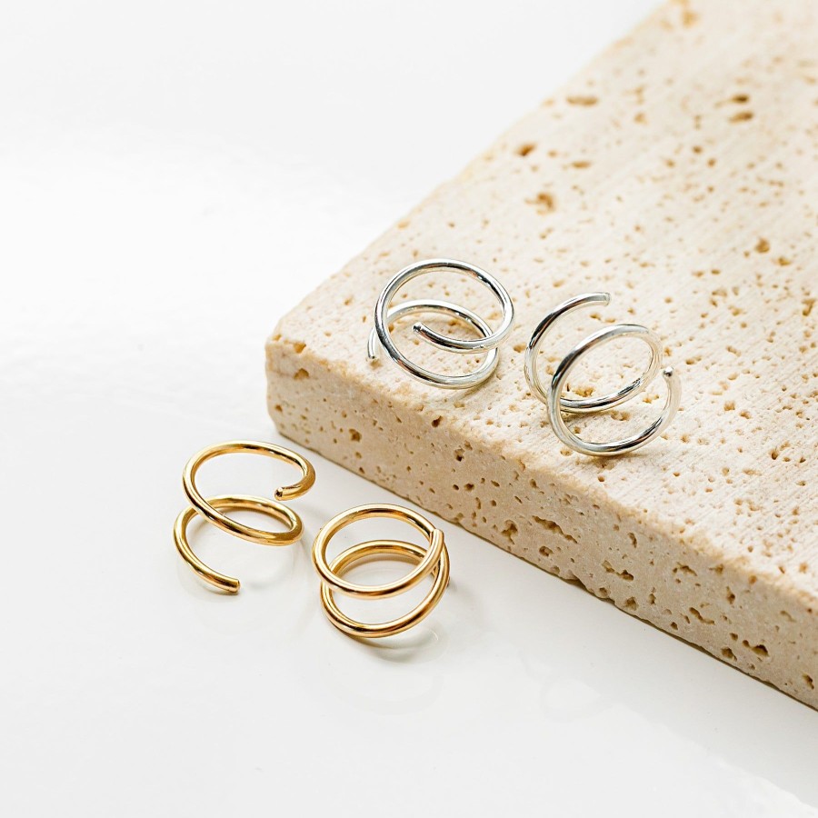 Hoops + Huggies Grayling | Tiny Twist Double Huggie Earrings