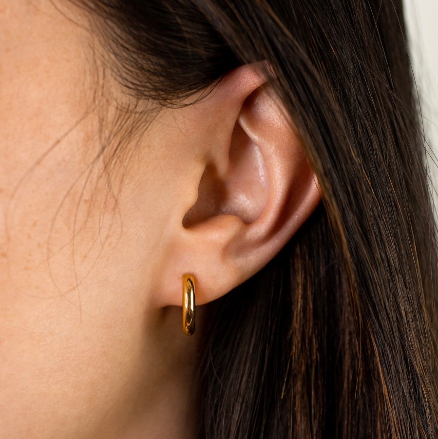 Hoops + Huggies Grayling | Dainty Donut Locking Huggie Earrings