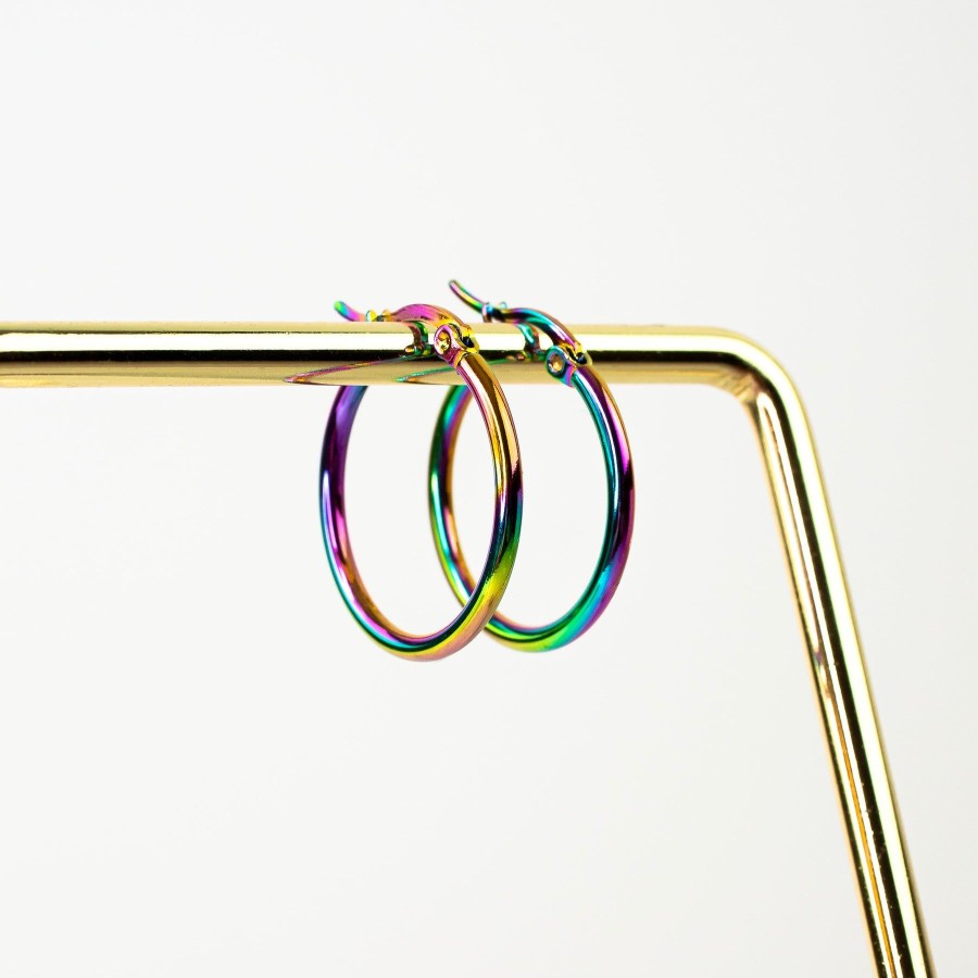 Earrings Grayling | Prism Small Rainbow Hoop Earrings