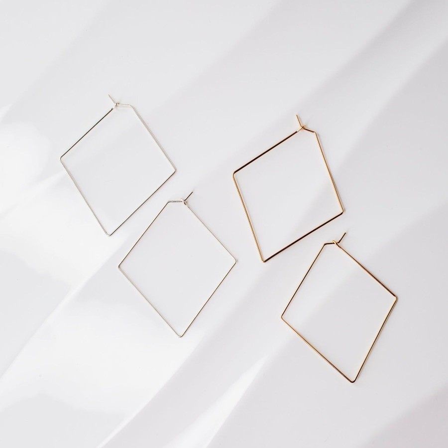 Earrings Grayling | Weightless Diamond Hoops - Medium