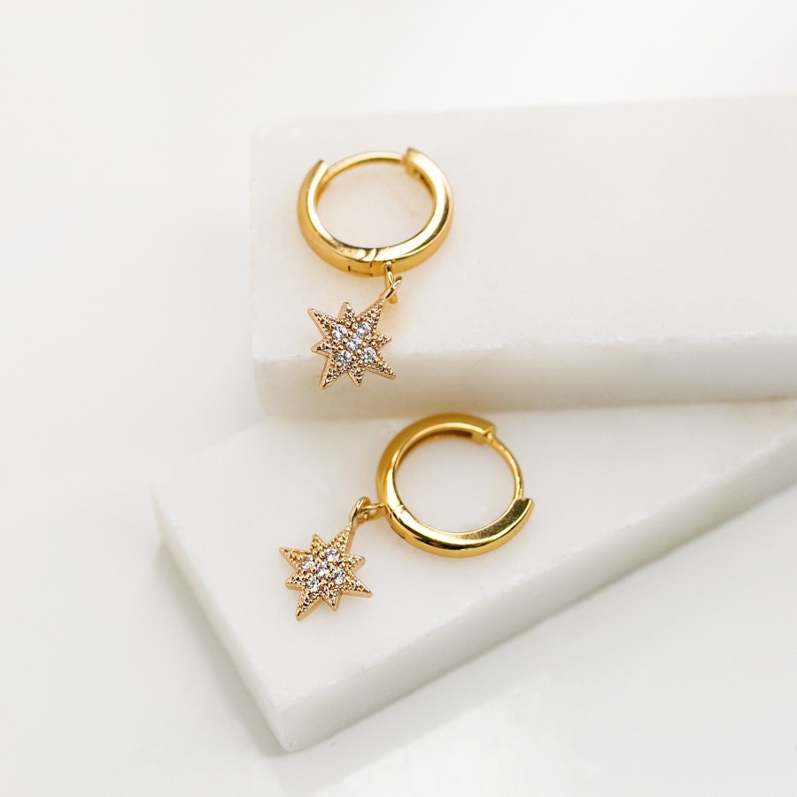 Hoops + Huggies Grayling | Twinkling Pave Star Huggie Earrings