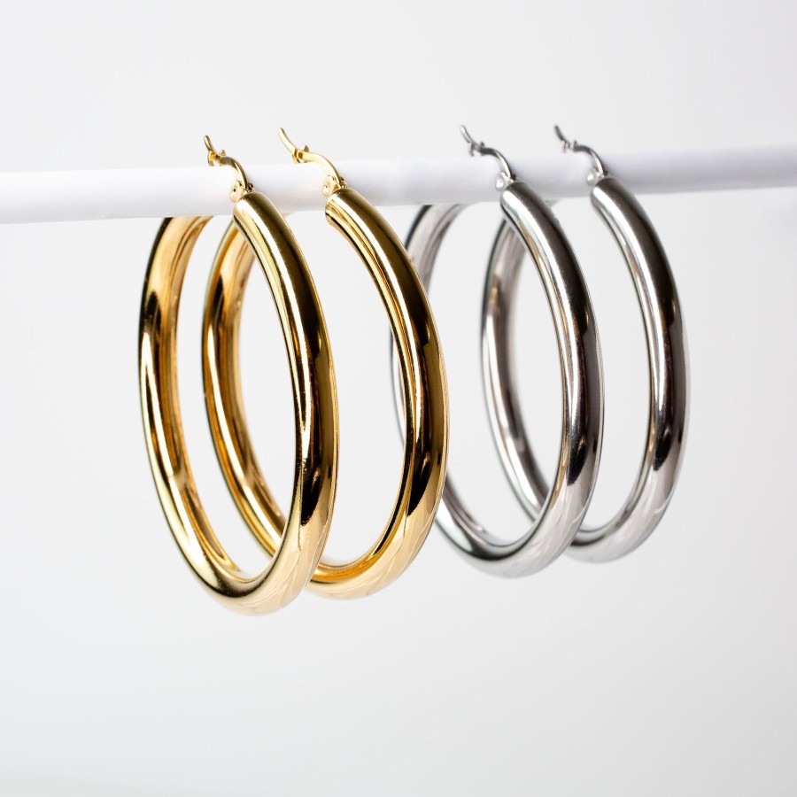 Earrings Grayling | Disco Hollow Hoop Earrings