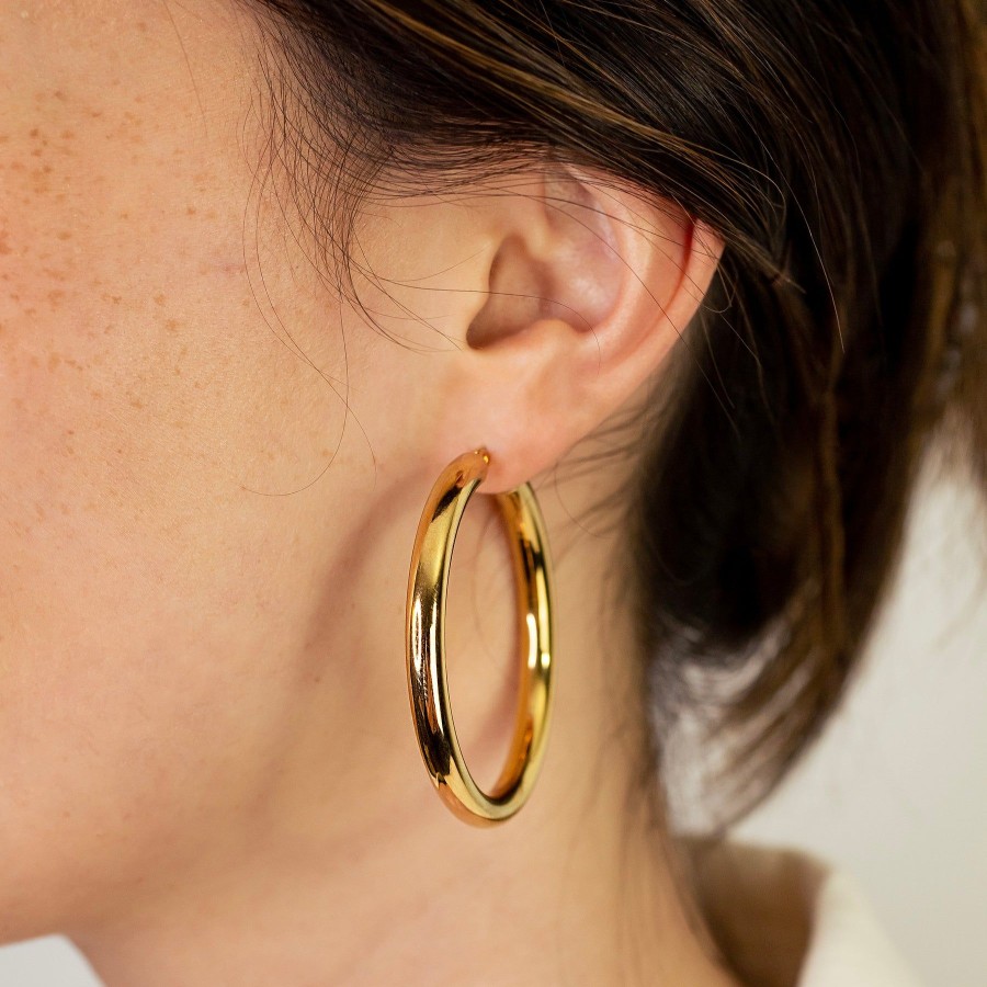 Earrings Grayling | Disco Hollow Hoop Earrings