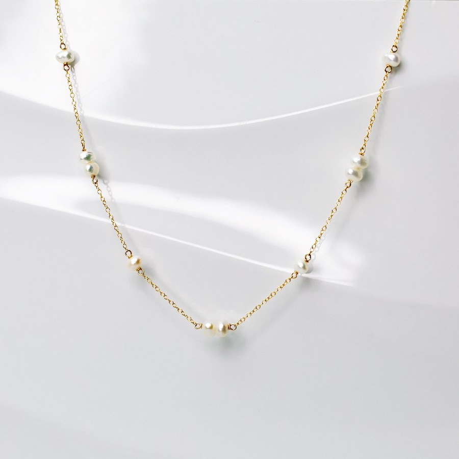 Size Inclusive Jewelry Grayling | Naya Freshwater Pearl Satellite Necklace