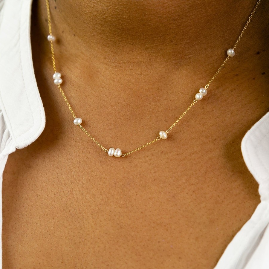 Size Inclusive Jewelry Grayling | Naya Freshwater Pearl Satellite Necklace