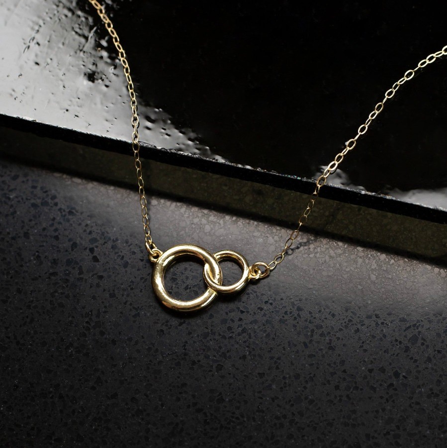 Necklaces + Chokers Grayling | Interlocking Linked Circles Necklace - 14K Solid Gold