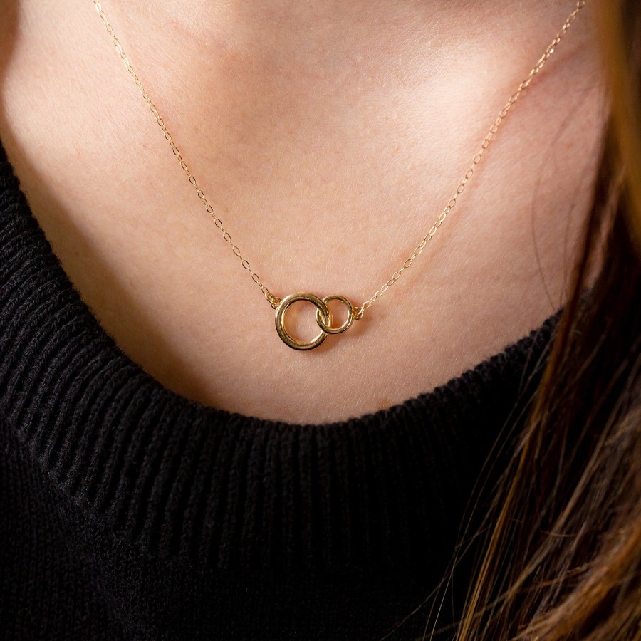 Necklaces + Chokers Grayling | Interlocking Linked Circles Necklace - 14K Solid Gold