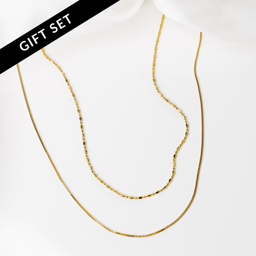 Necklaces + Chokers Grayling | Avila + Cleo Chain Necklace Layering Set