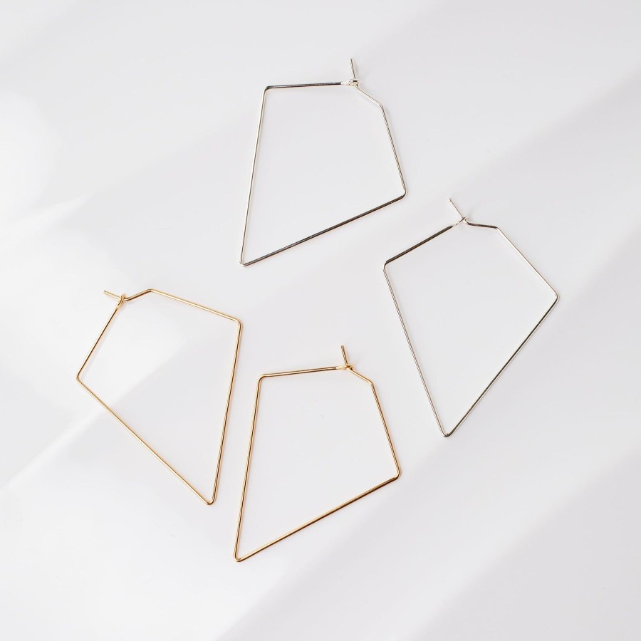 Earrings Grayling | Weightless Diamond Hoops - Small