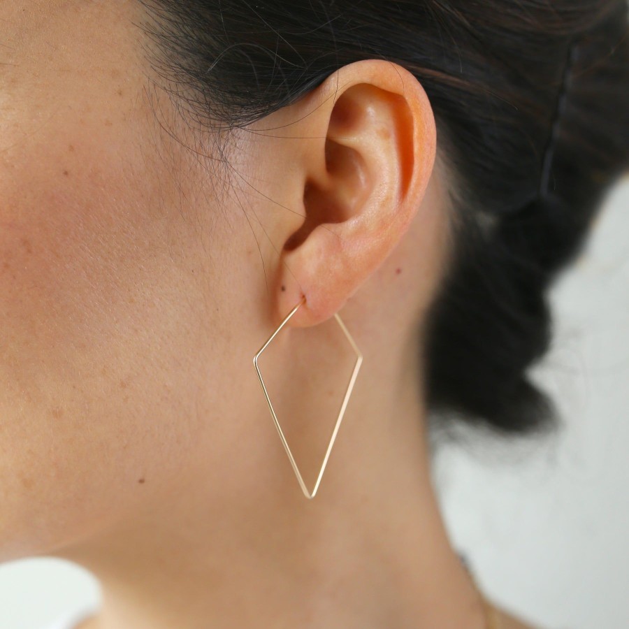 Earrings Grayling | Weightless Diamond Hoops - Small