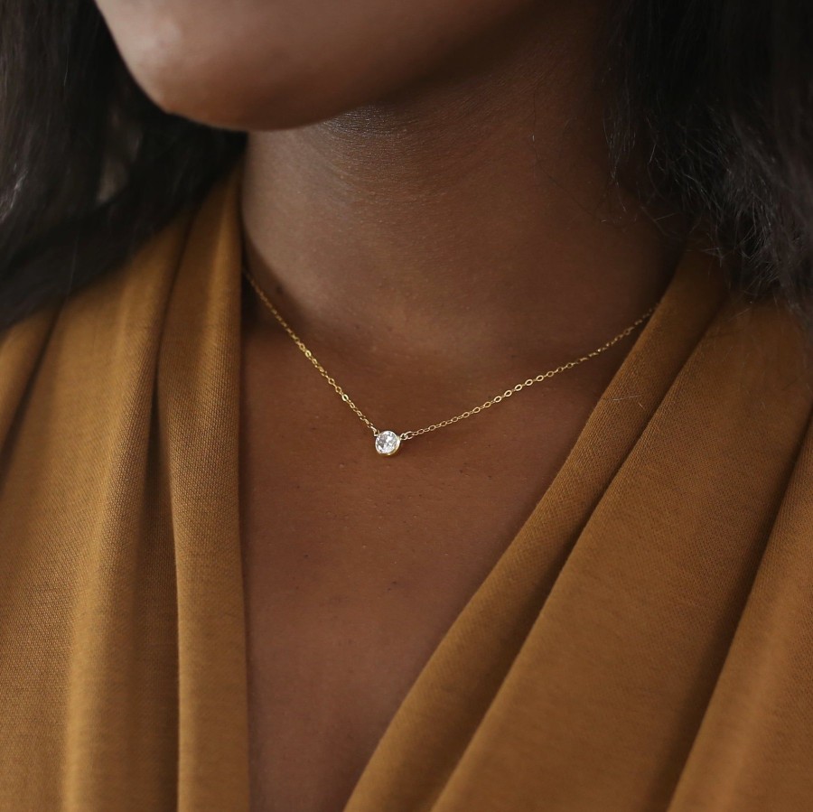 Necklaces + Chokers Grayling | Collette Solitaire Necklace