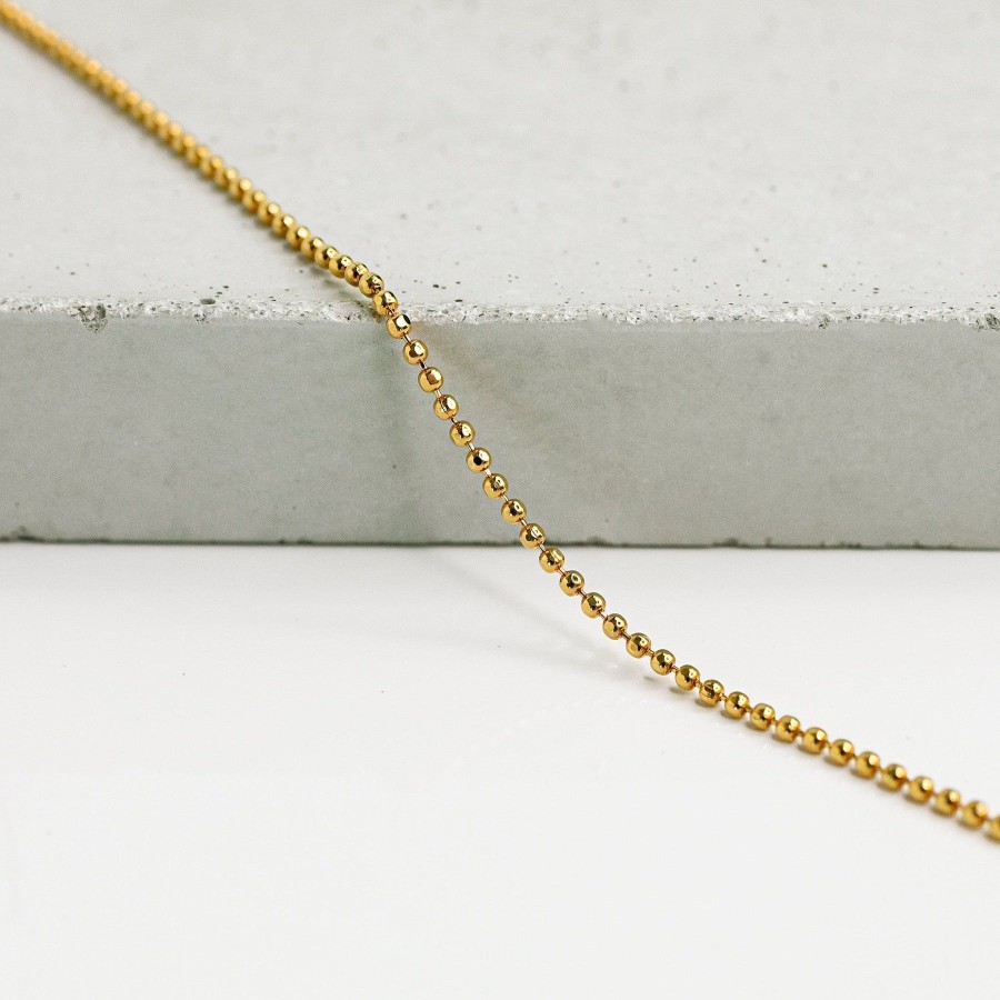 Necklaces + Chokers Grayling | Corsica Diamond Cut Ball Necklace Gold