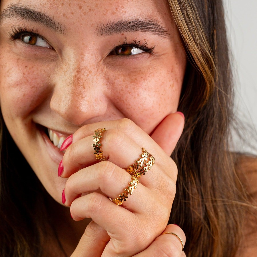 Rings + Stackers Grayling | Flower Blossom Eternity Band Ring