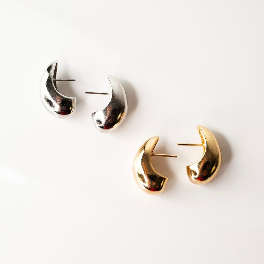 Earrings Grayling | Luna Puffed Drop Stud Earrings