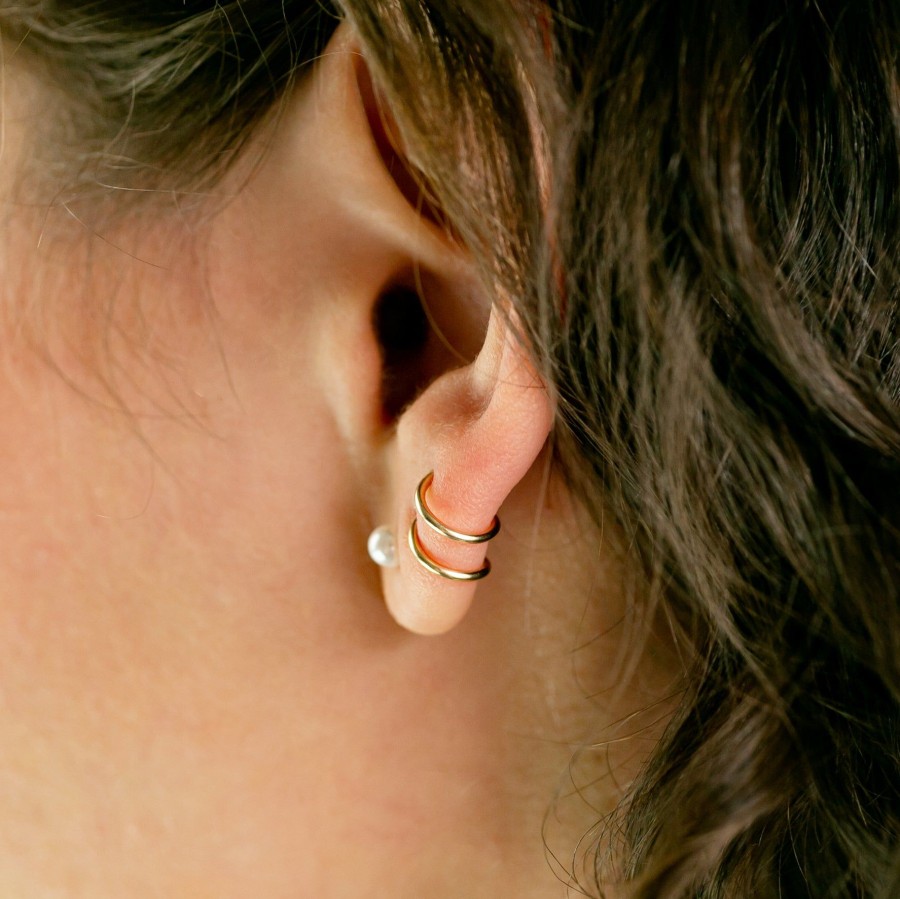 Earrings Grayling | Tiny Twist Double Huggie Earrings Set