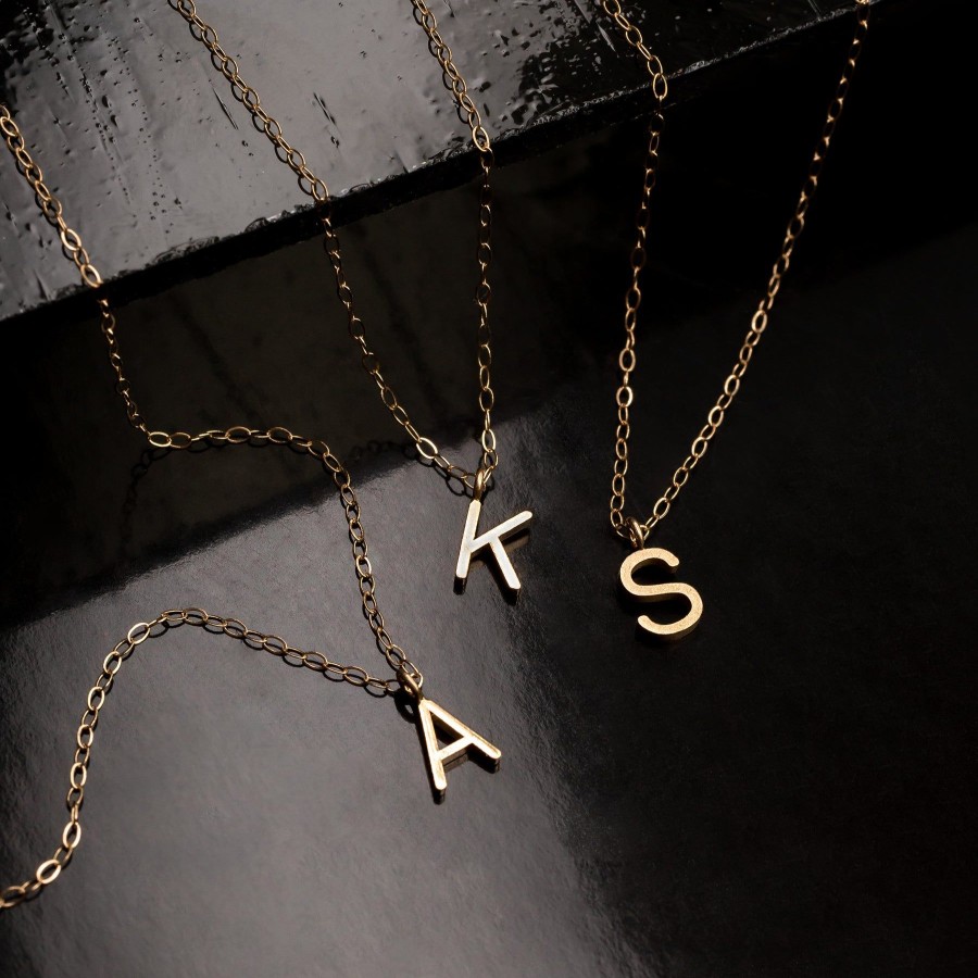 Necklaces + Chokers Grayling | Love Letter Initial Necklace - 14K Solid Gold