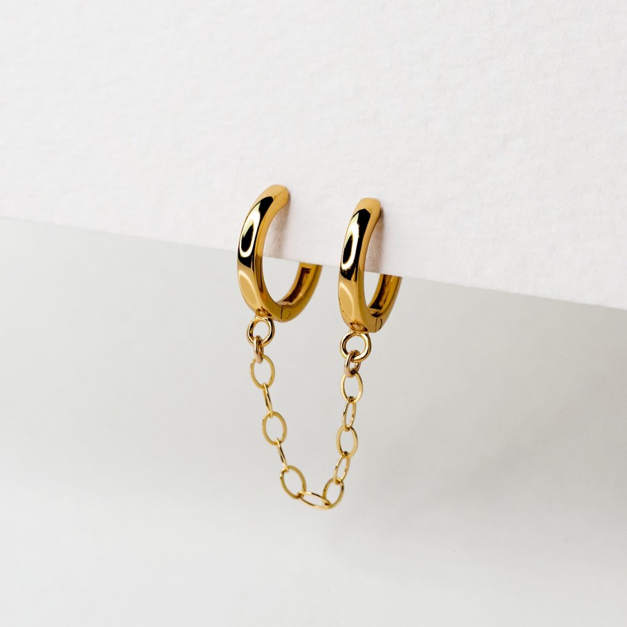 Hoops + Huggies Grayling | Draped Locking Huggie Earring