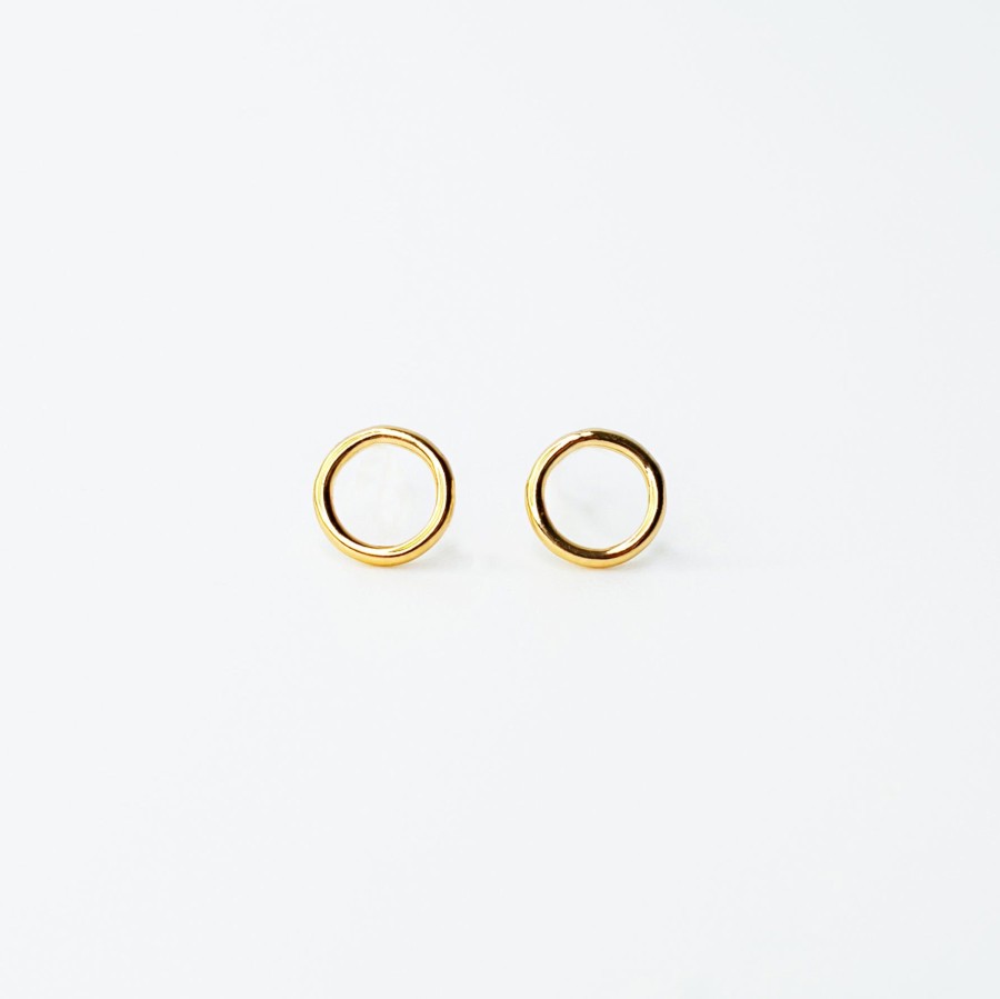 Earrings Grayling | Shiny Open Circle Studs 14K Gold Fill