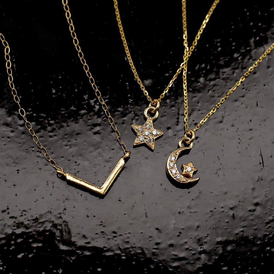 Necklaces + Chokers Grayling | Diamond Pave Star Pendant Necklace - 14K Solid Gold