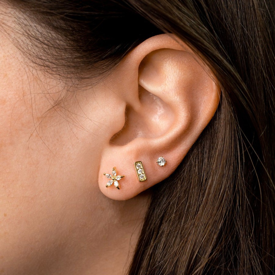 Earrings Grayling | Flora Crystal Stud Earrings