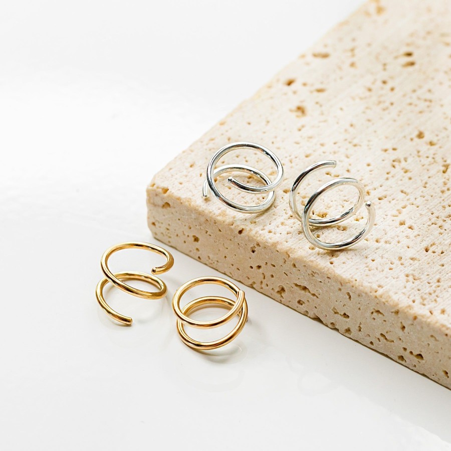 Earrings Grayling | Tiny Twist Double Huggie Earrings