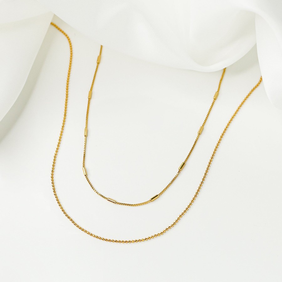 Necklaces + Chokers Grayling | Alba + Corsica Chain Necklace Layering Set