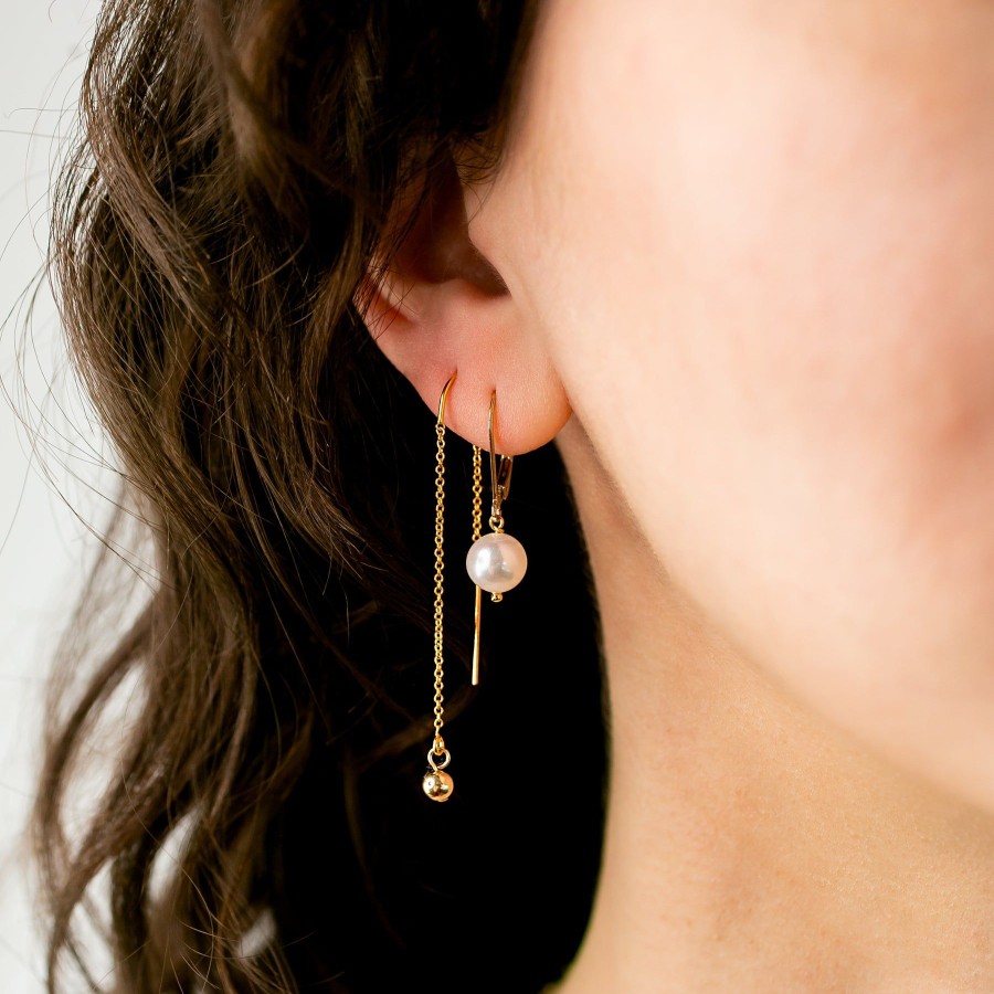 Earrings Grayling | Myna Freshwater Pearl Leverback Earrings