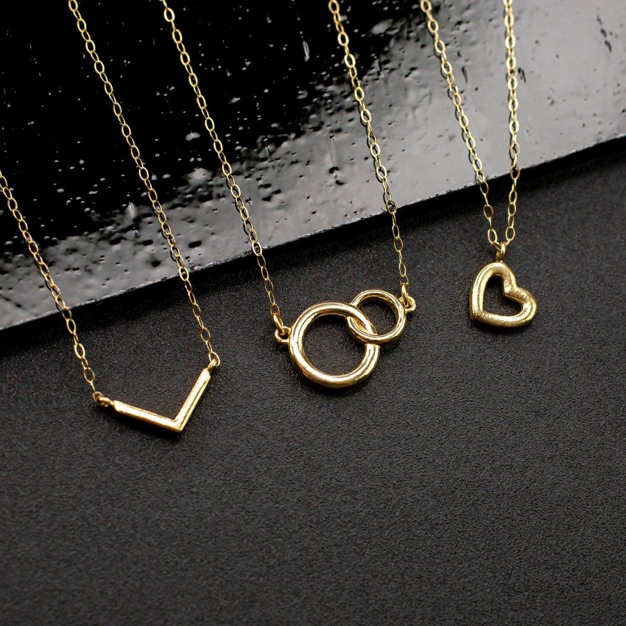 Necklaces + Chokers Grayling | Modern V Bar Link Necklace - 14K Solid Gold