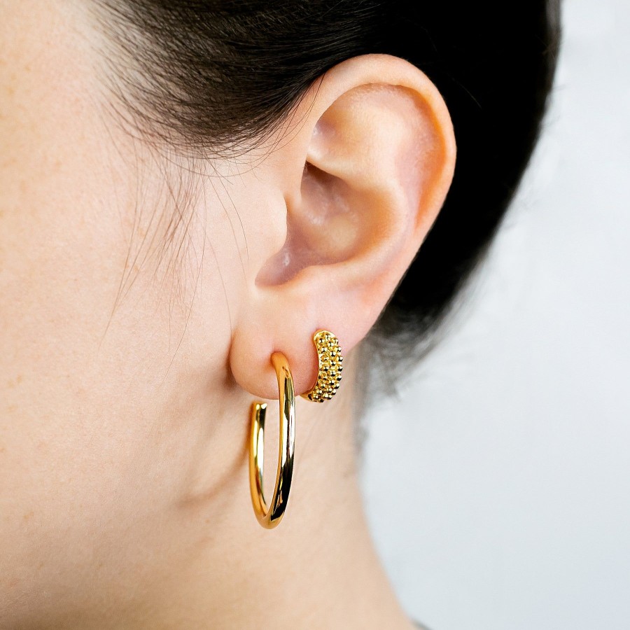 Earrings Grayling | Silhouette Hoops - Medium Gold