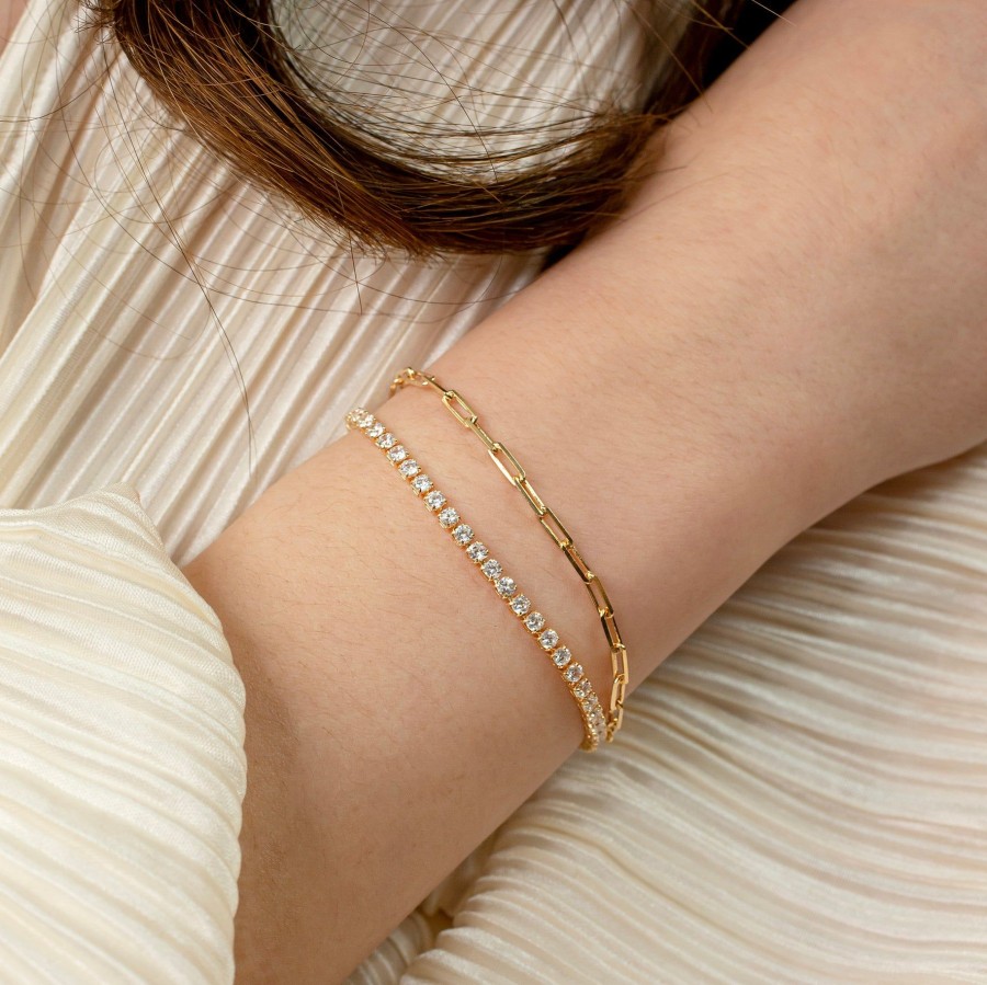 Bracelets + Cuffs Grayling | Mimosa Layered Crystal Tennis Bracelet