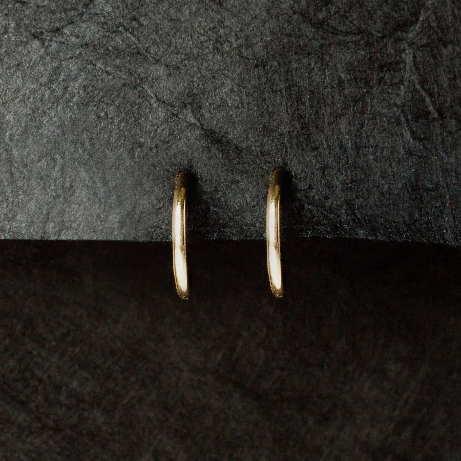 Earrings Grayling | Infinity Weightless 10Mm Flexible Huggies - 14K Solid Gold