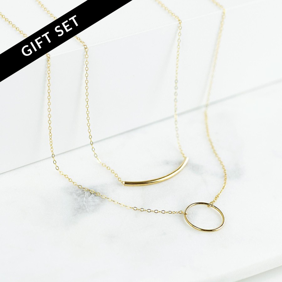 Size Inclusive Jewelry Grayling | Crescent + Arc Necklace Layering Set