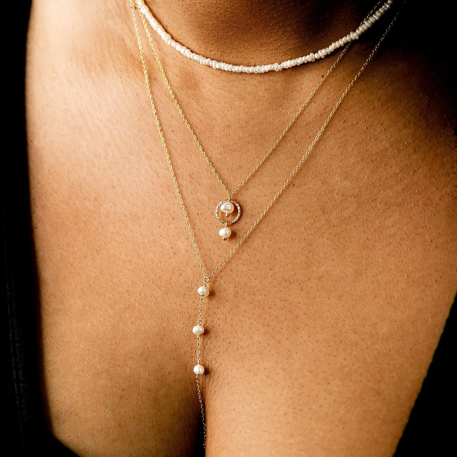 Size Inclusive Jewelry Grayling | Sola Freshwater Pearl Dainty Necklace