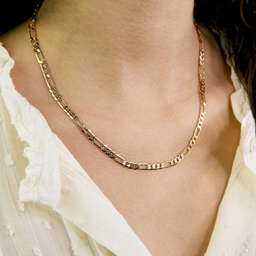 Necklaces + Chokers Grayling | Luxe Beveled Figaro Chain Necklace