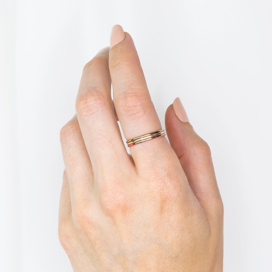 Rings + Stackers Grayling | Smooth Stacking Ring Set - Mixed Metals